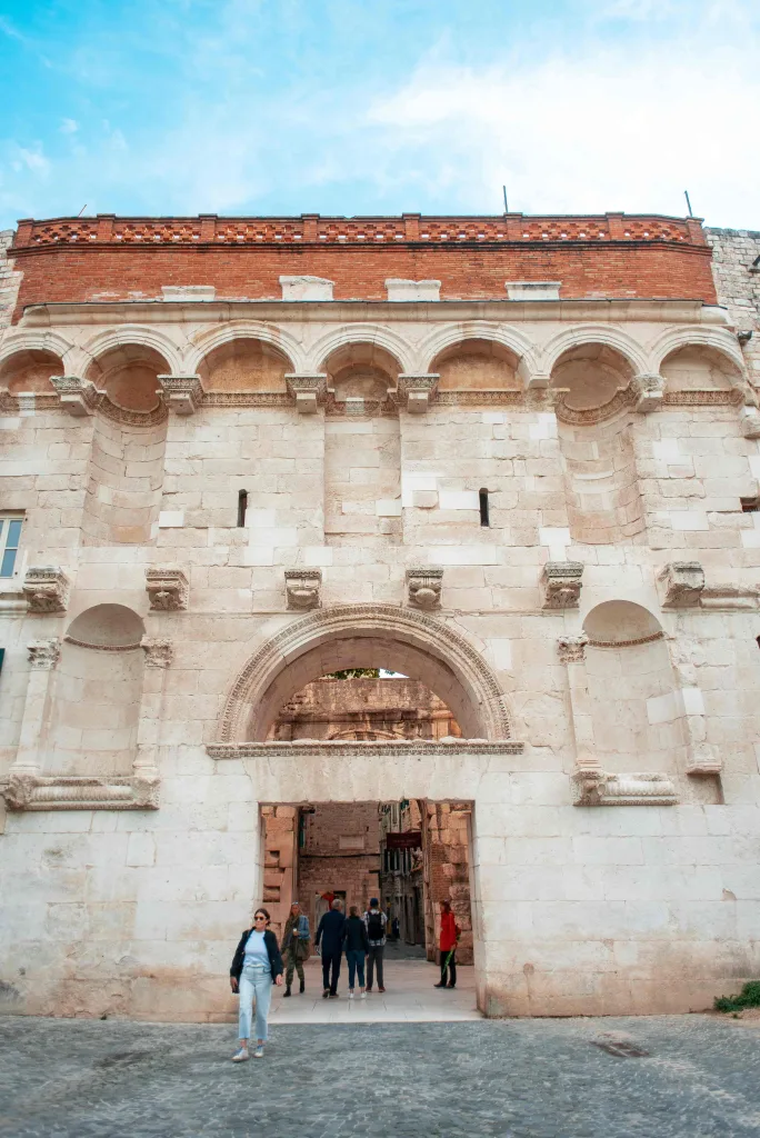 Northern gates of the Diocletian’s palace from outside the palace.