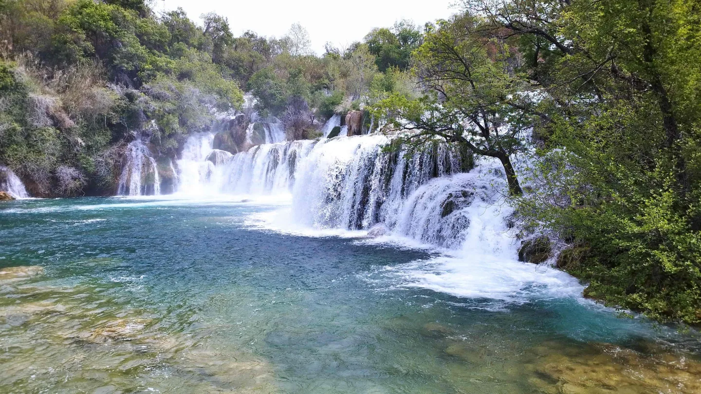 The largest and most famous waterfall called Skradinski buk.